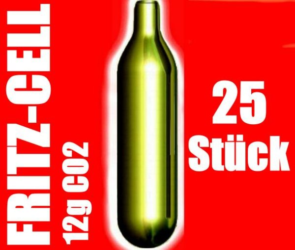 25 Stück Fritz-Cell 12g Co2 Kapseln