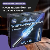 5 x Ventil Wartungskapseln Fritz-Cell 12g CO2 Kartuschen CO 2 Softair, Painball, Luftpistolen oder Luftgewehre