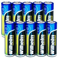 10 AA Mignon Wilhelm Universal Alkaline Batterien im...