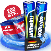 200 AA Mignon Wilhelm Universal Alkaline Batterien im...