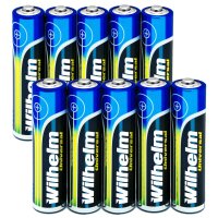 10 AAA Mikro Wilhelm Universal Alkaline Batterien im Shrink LR03