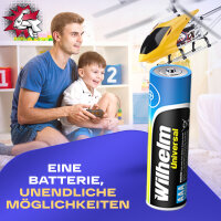 10 AAA Mikro Wilhelm Universal Alkaline Batterien im Shrink LR03