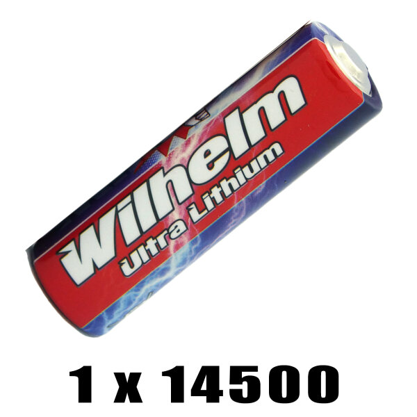 1 x Wilhelm ER14500 LS14500 Batterie AA Lithium 3,6V 2600 mAh ER14505 Li-SOCl2