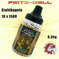 10 x 1500 Fritz-Cell Goldfarben Stahl BBS 4,5 mm...