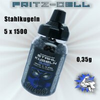5 x 1500 Fritz-Cell Black Stahl BBS 4,5 mm Stahlkugeln...
