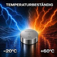 10 x Wilhelm AG 13 /147/LR44/SR44W/357/LR1154/V13GA Qualitätsbatterien 1,5 V Alkaline