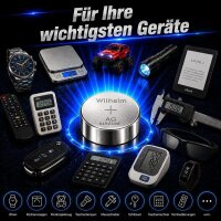 10 x Wilhelm AG 13 /147/LR44/SR44W/357/LR1154/V13GA Qualitätsbatterien 1,5 V Alkaline