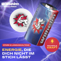 40 x CR123 WILHELM 3V Lithiumbatterie CR123A 123 CR...