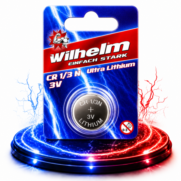 1 x WILHELM 1/3N 3V Photo Lithium CR1/3N DL1/3N Blister