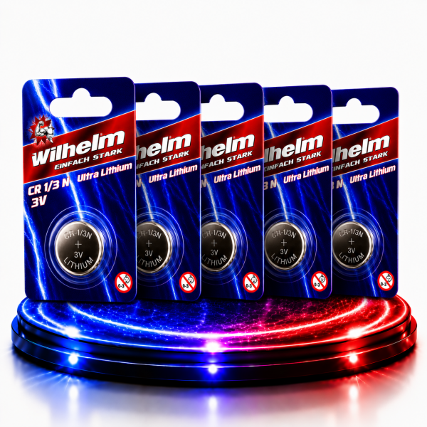5 x WILHELM 1/3N 3V Photo Lithium CR1/3N DL1/3N Blister
