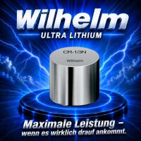 10 x WILHELM 1/3N 3V Photo Lithium CR1/3N DL1/3N Blister