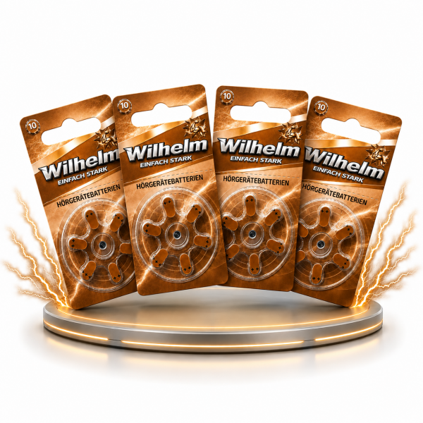 24 x Wilhelm Typ 312 braun Hörgerätbatterien