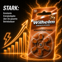 24 x Wilhelm Typ 312 braun Hörgerätbatterien