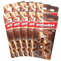 60 x Wilhelm Typ 312 braun Hörgerätbatterien