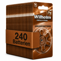 240 x WILHELM Hörgerätebatterien Typ 312 braun...