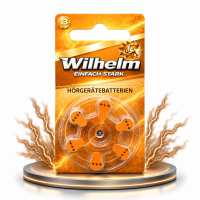 6 x Wilhelm Typ 13 orange Hörgerätbatterien