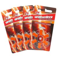 24 x Wilhelm Typ 13 orange Hörgerätbatterien