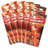 60 x Wilhelm Typ 13 orange Hörgerätbatterien