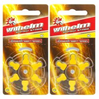 12 x Wilhelm Typ 10 gelb Hörgerätbatterien