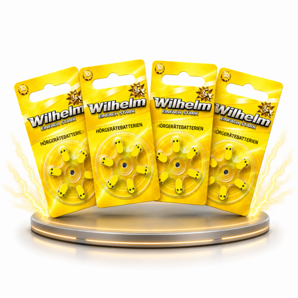 24 x Wilhelm Typ 10 gelb Hörgerätbatterien
