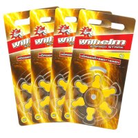 24 x Wilhelm Typ 10 gelb Hörgerätbatterien