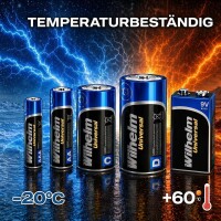 30 AA Mignon WILHELM Ultra Plus Alkaline Batterien im Shrink LR6  ø 14,5 x 50,5 mm