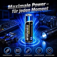 80 AA Mignon WILHELM Ultra Plus Alkaline Batterien im Shrink LR6  ø 14,5 x 50,5 mm