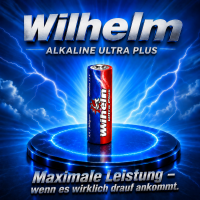 90 AA Mignon WILHELM Ultra Plus Alkaline Batterien im Shrink LR6  ø 14,5 x 50,5 mm