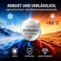2 x Wilhelm CR2430 Blister