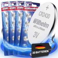 20 x Wilhelm CR2430 Blister