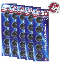 25 x Wilhelm CR2430 Blister Lithium Knopfzellen