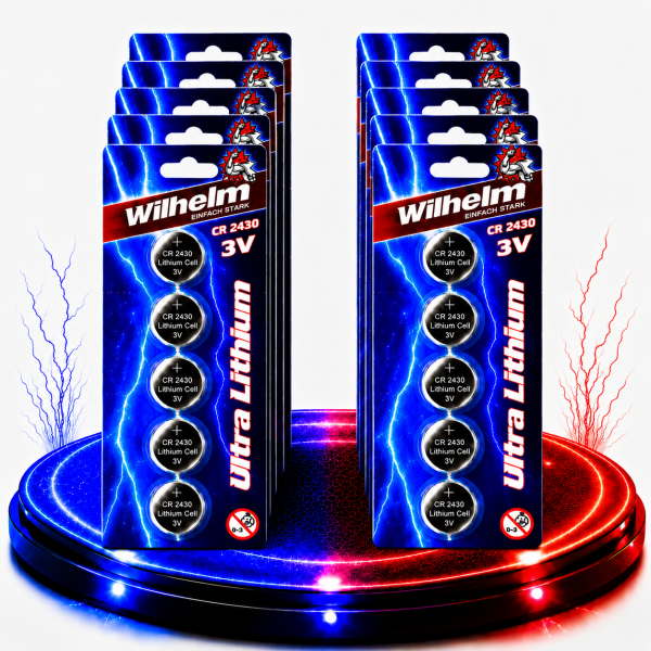 50 x Wilhelm CR2430 Blister