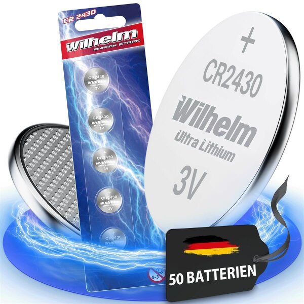 50 x Wilhelm CR2430 Blister