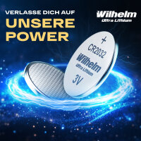 10 x CR2032 Wilhelm Blisterpack Knopfzelle Batterie Lithium 3V CR 2032