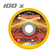 100 x Wilhelm Trennscheiben Ø 115 Edelstahl Metall Stahl Inox Blech Flexscheiben Extradünn