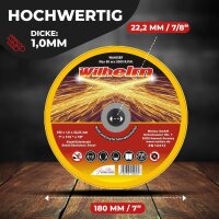 200 x Wilhelm Trennscheiben Ø 180 Edelstahl Metall Stahl Inox Blech Flexscheiben Extradünn