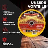 25 x Wilhelm Trennscheiben Ø 230 Edelstahl Metall Stahl Inox Blech Flexscheiben Extradünn