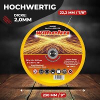 25 x Wilhelm Trennscheiben Ø 230 Edelstahl Metall Stahl Inox Blech Flexscheiben Extradünn