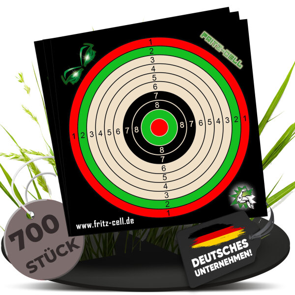 700 Zielscheiben 17x17 cm für Fritz-Cell Luftgewehr Luftpistole Airsoft und Kugelfang