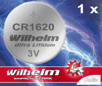 1 x CR1620 WILHELM Lithium Knopfzelle 3V 70mAh...
