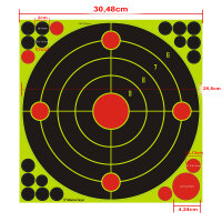 25 Fritz-Cell Splitterziele Splittersticker Typ 1201 selbstklebend Zielscheibe für alle Gewehre, Pistolen, Luftgewehre, Airsoft, BB, Diabolo kompatibel mit Splatterburst Zielen