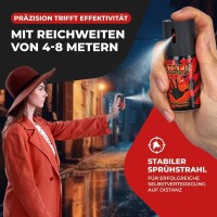 4 x Wilhelm Pfefferspray 40 ml Tierabwehr Selbstverteidigung CS KO Spray