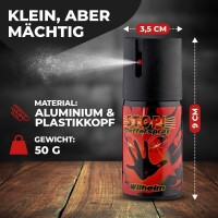 4 x Wilhelm Pfefferspray 40 ml Tierabwehr Selbstverteidigung CS KO Spray