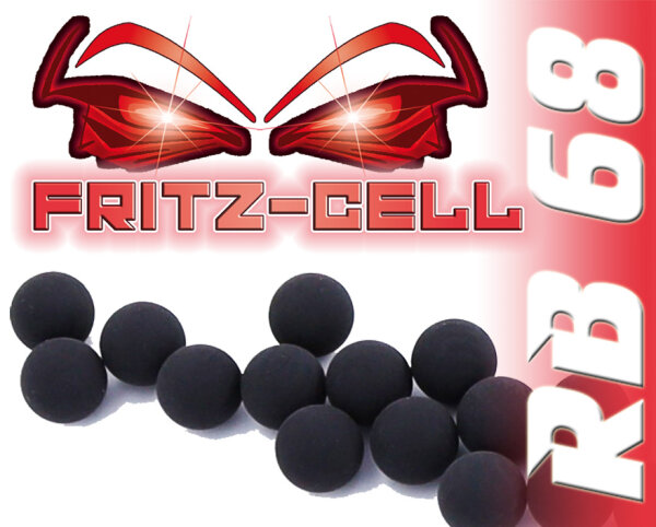 200 x Rubberballs Cal.68 black Gummigeschosse Fritz-Cell kompatibel mit T4E HDS68
