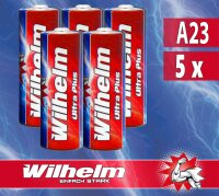 5 x A23 12V Wilhelm Alkaline Batterien MN21 V23GA 23A...
