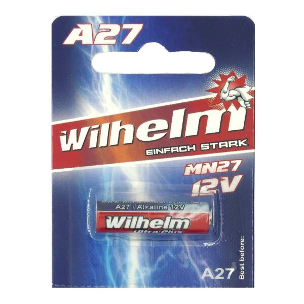 1 x A27 12V Wilhelm Alkaline Batterien MN27 V27GA 27A 12 Volt 25 mAh