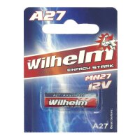 1 x A27 12V Wilhelm Alkaline Batterien MN27 V27GA 27A 12...