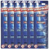 30 x Wilhelm A27 Blister 12V Wilhelm Alkaline Batterien...