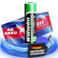 1 x AA Mignon AKKU Wilhelm Universal Batterien wideraufladbar 1,2 V HR06
