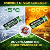 1 x AA Mignon AKKU Wilhelm Universal Batterien wideraufladbar 1,2 V HR06